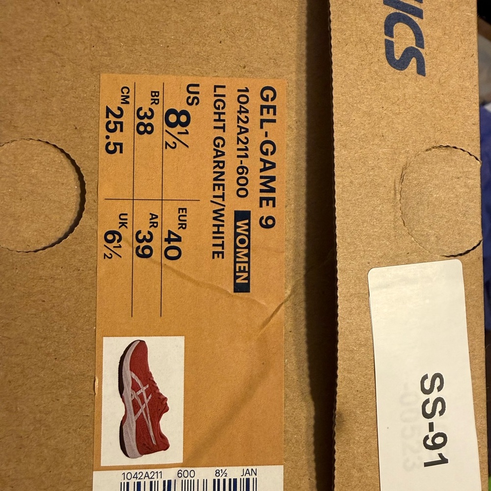 ASICS Light Garnet and White Gel-Game 9 Women's Shoes - Picture 3 of 3